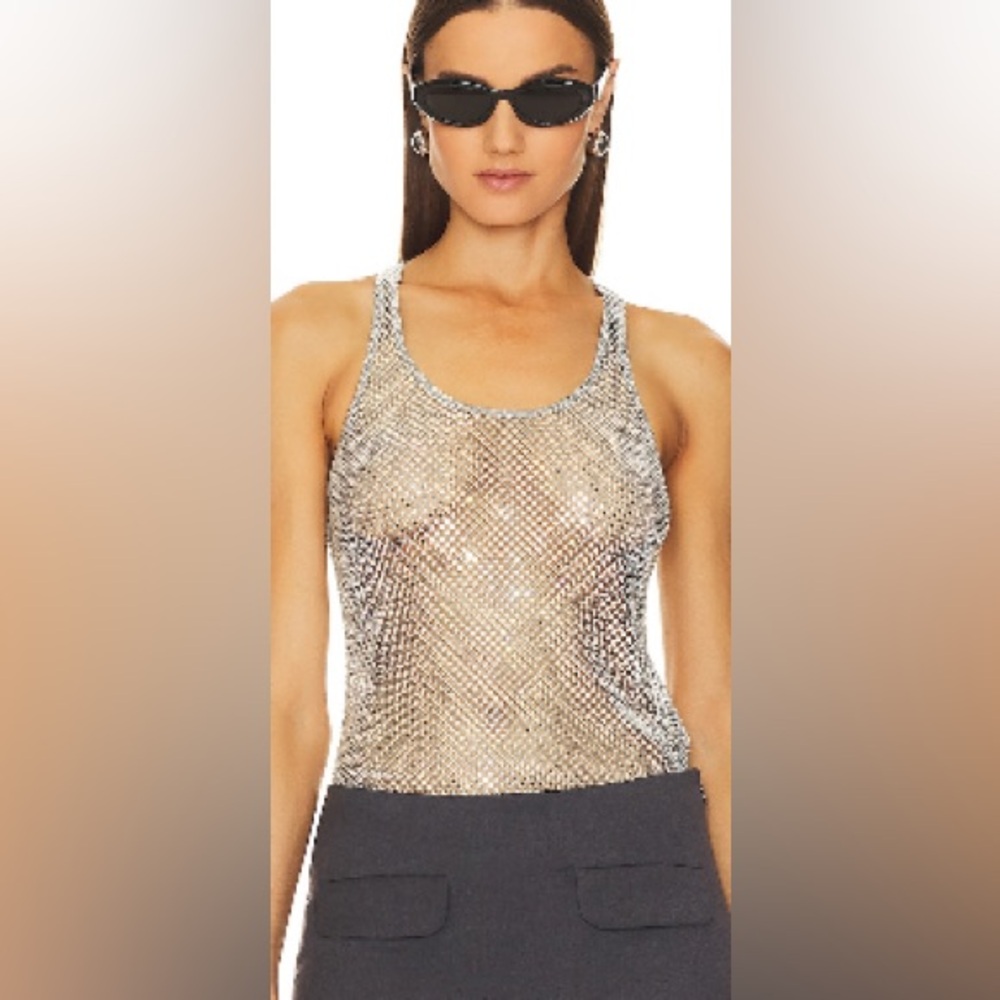 CULTNAKED Stardust Top in Transparent Grey